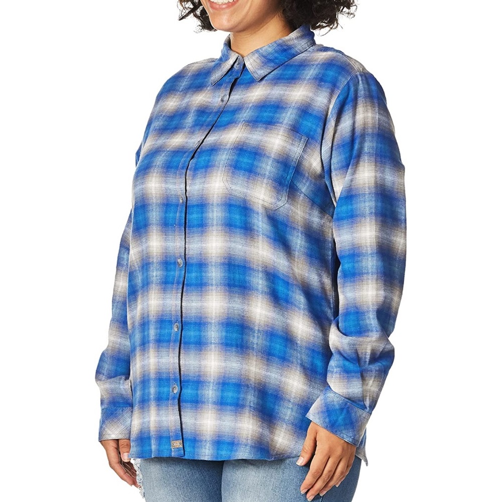 Dickies Women’s Long Sleeve Plaid Flannel Shirt - Picture 1 of 8